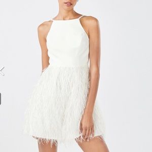 BCBG Ilara feather mini dress